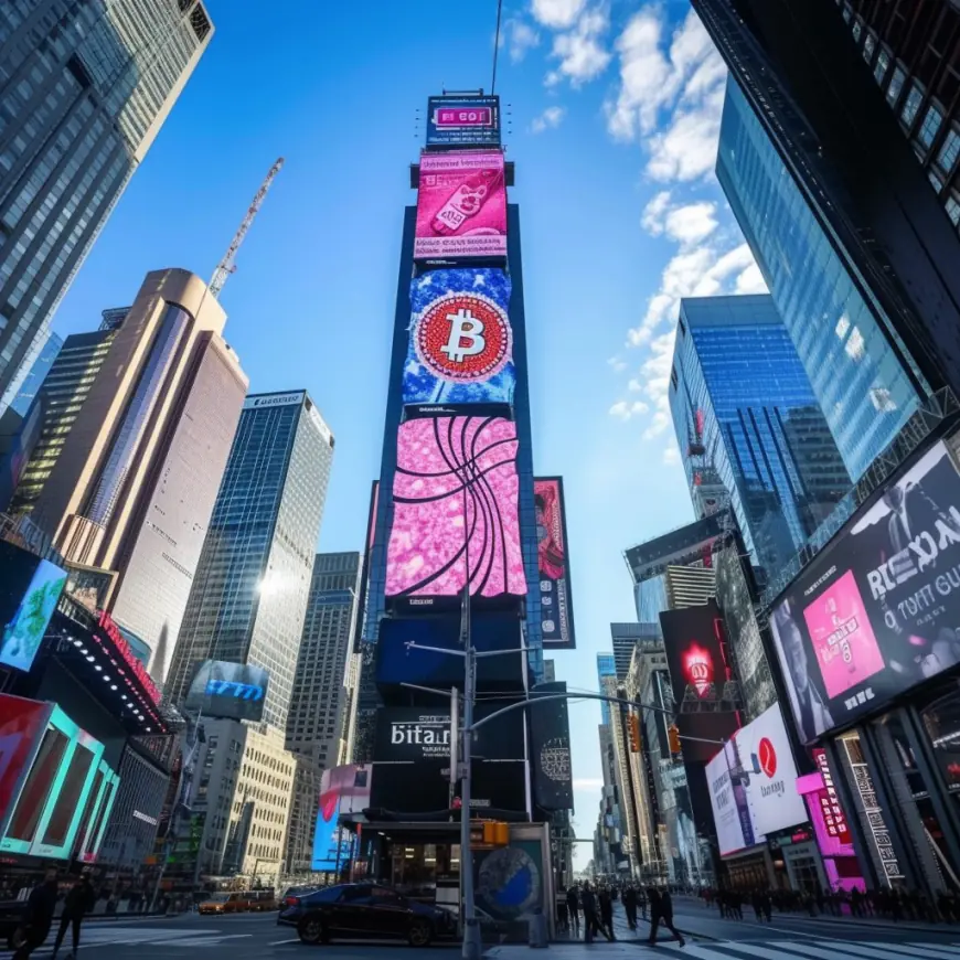 Bitcoin anniversary message appears in Times Square, NYC