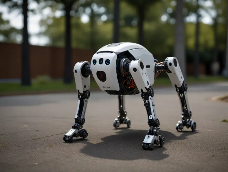 AI-enhanced four-legged Robot LocoMan that mimics human beings