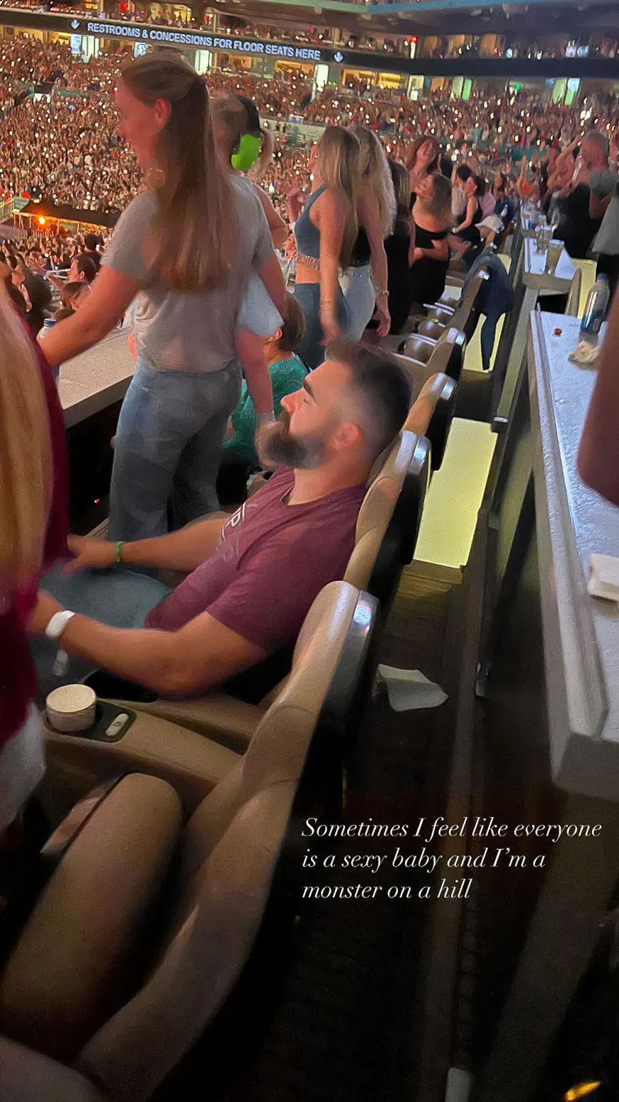 Jason Kelce Falling Asleep at Taylor Swift Show Is Peak Dad Behavior