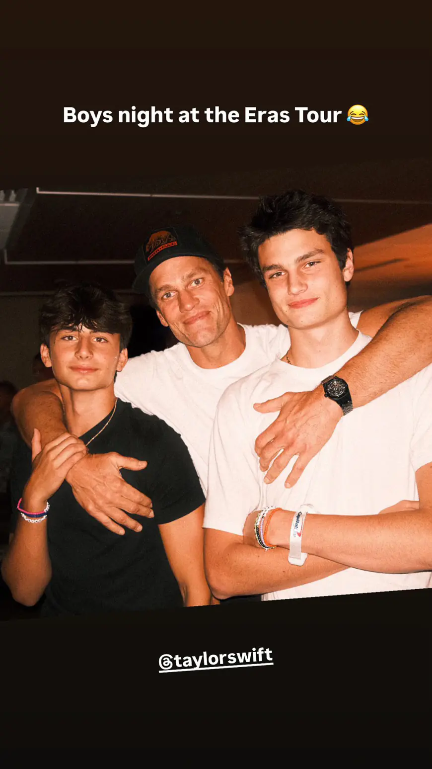 Tom Brady Has ‘Boys Night’ With His 2 Sons at Miami ‘Eras Tour’ Concert