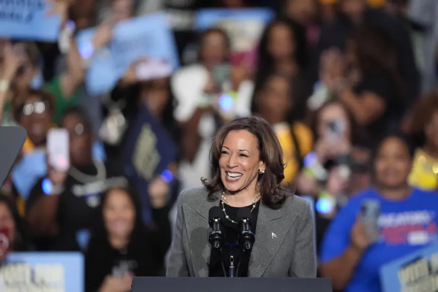 Harris attending church in Georgia and encouraging Black congregants to vote