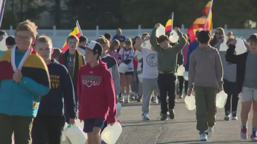 Clarence Middle School holds 'Walk for Water' charity event