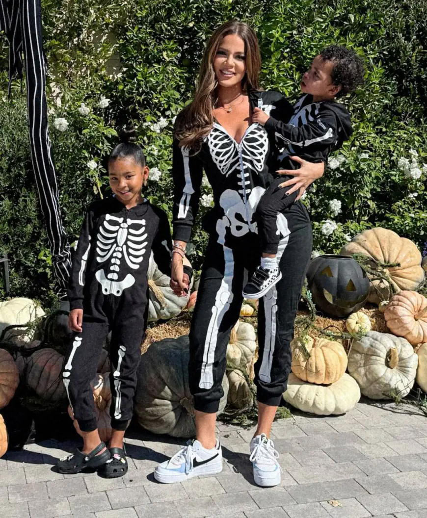 Khloe Kardashian and Her Kids Are the Spookiest Skeletons at Halloween Party