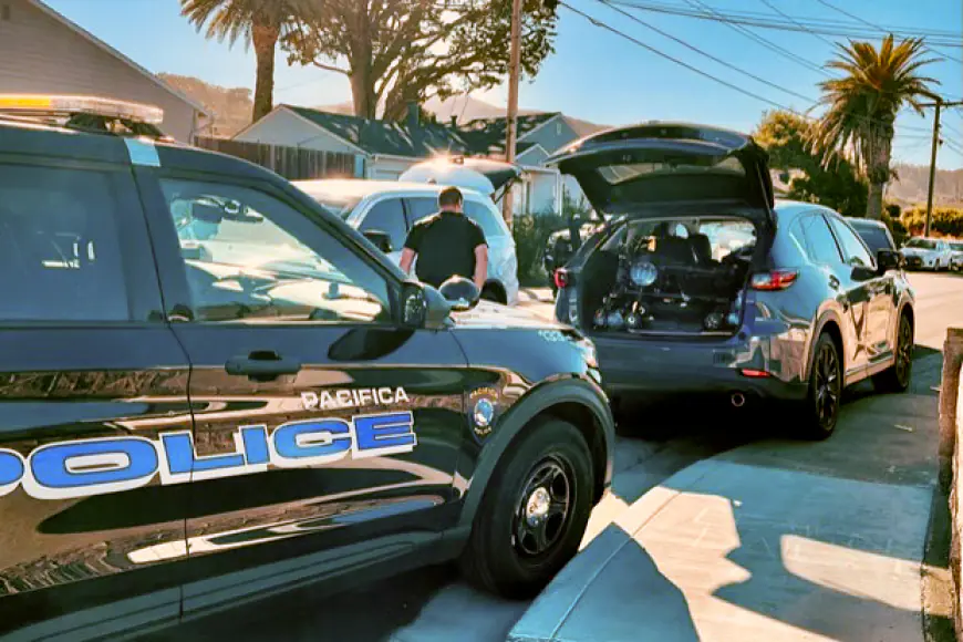 Pacifica police recover stolen motorcycle from stolen car, arrest driver