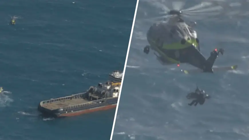 Person airlifted from large ship off Government Cut