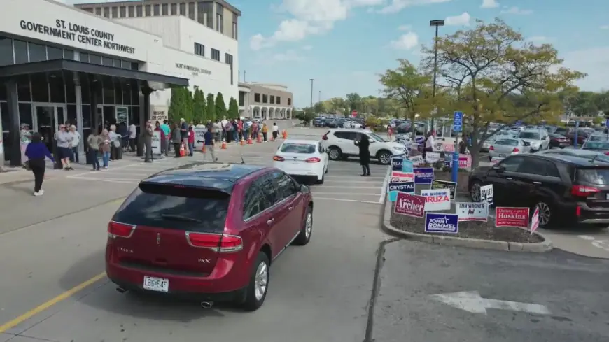 Long lines on first day of no-excuse absentee voting across St. Louis area