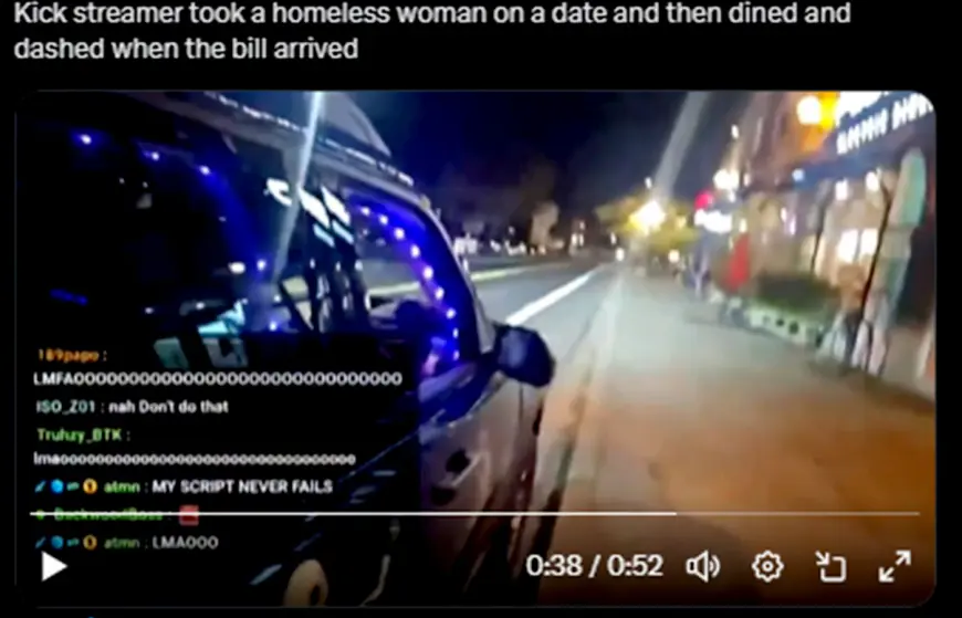 Kick bans ‘pathetic’ streamer over dine-and-dash prank with homeless woman, offers her $50k