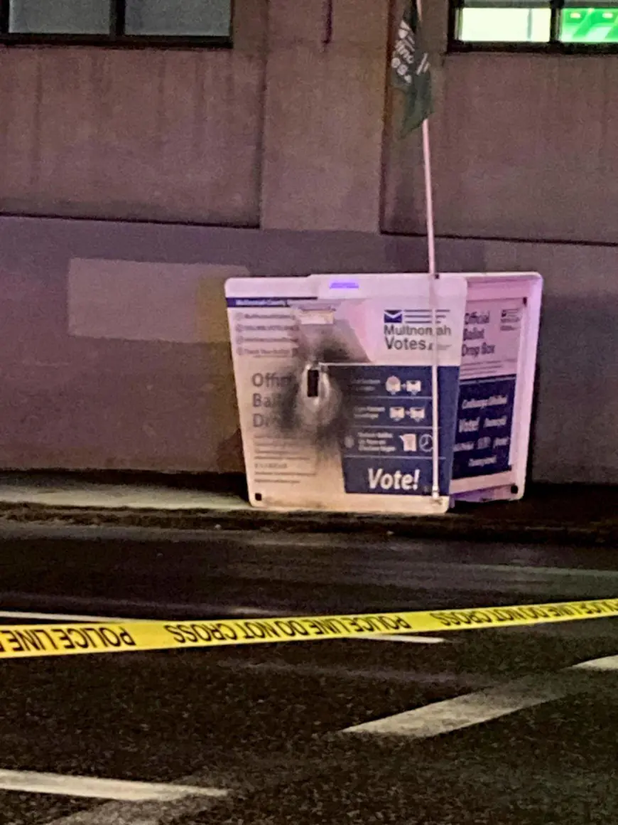 Hundreds of ballots are destroyed after fires are set in ballot drop boxes in Oregon and Washington