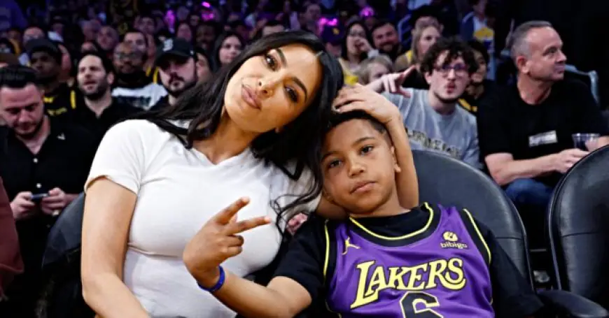 Kim Kardashian and Kanye West’s 8-Year-Old Son Calls Kamala Harris ‘Dumb’ in YouTube Videos