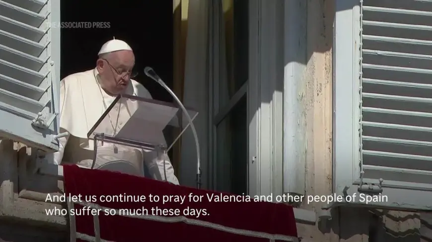 Pope Francis calls for a stop to wars, prays for Spain flood victims