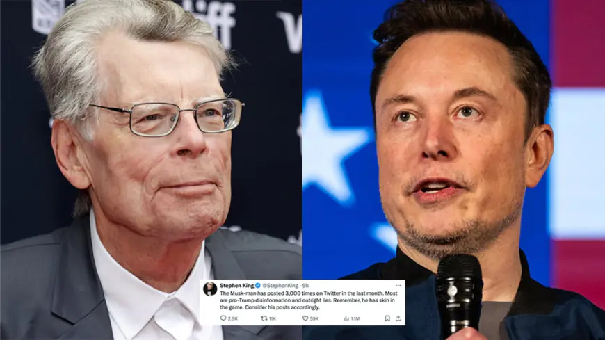 Stephen King hits out at Elon Musk's 'pro-Trump disinformation' on X