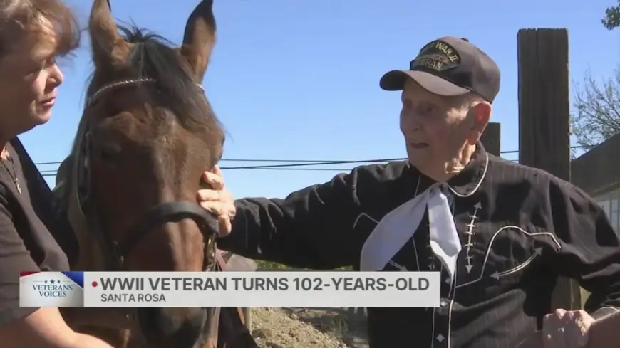 WWII veteran celebrates 102nd birthday