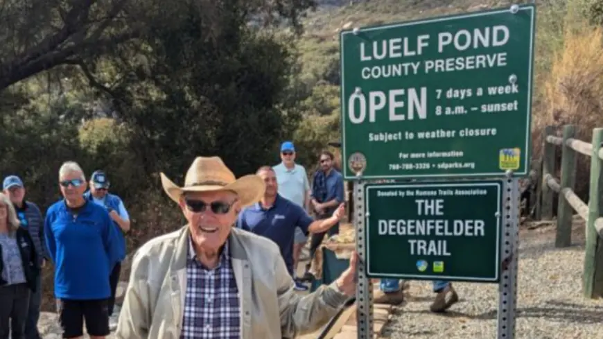 Trail at Luelf Pond County Preserve Named in Honor of Longtime Ramona Resident