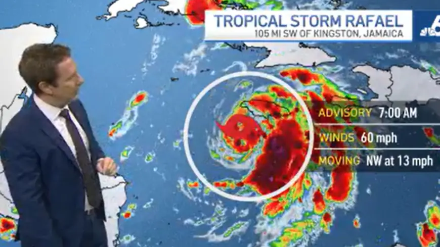 Rafael triggers tropical storm warning for Florida Keys, Jamaica and hurricane warning for Cuba, Cayman Islands