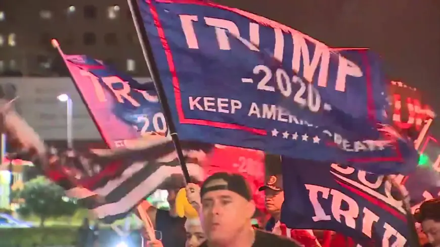 Trump supporters in Miami’s Little Havana celebrate victory at iconic Versailles restaurant