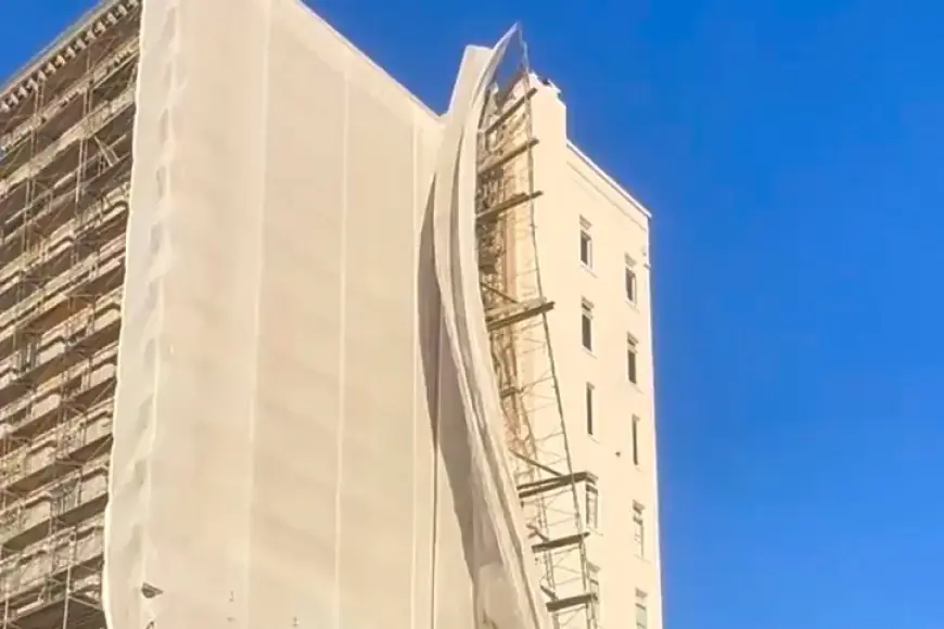 High wind causes scaffolding failure in SF's Pacific Heights: SFFD