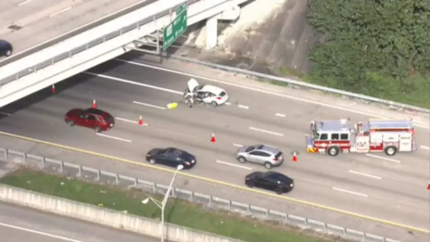 Driver killed in crash on I-75 in Pembroke Pines; 3 NB lanes blocked