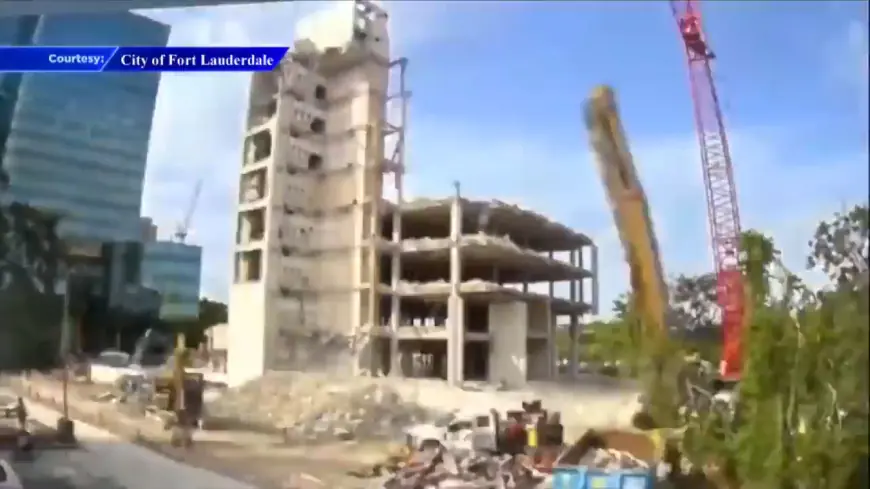 Fort Lauderdale City Hall building demolished after floods damaged structure