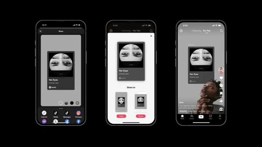 TikTok's new feature lets you share from Spotify and Apple Music