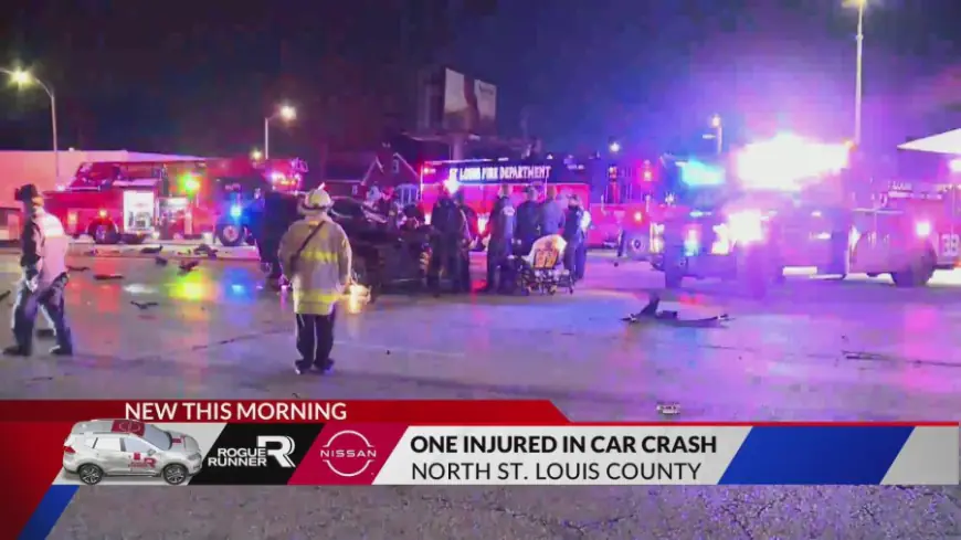 Man injured after overnight crash in north St. Louis