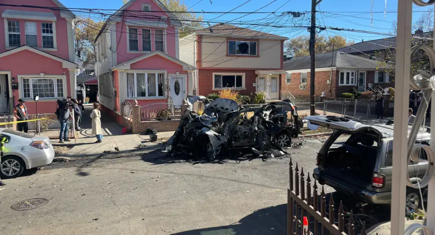 Queens residents assessing damage in aftermath of car explosion, but officials say no injuries