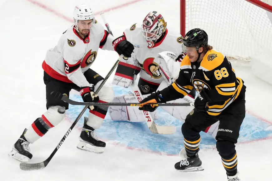 Bruins’ offense fizzles as they lose in OT to Senators, 3-2