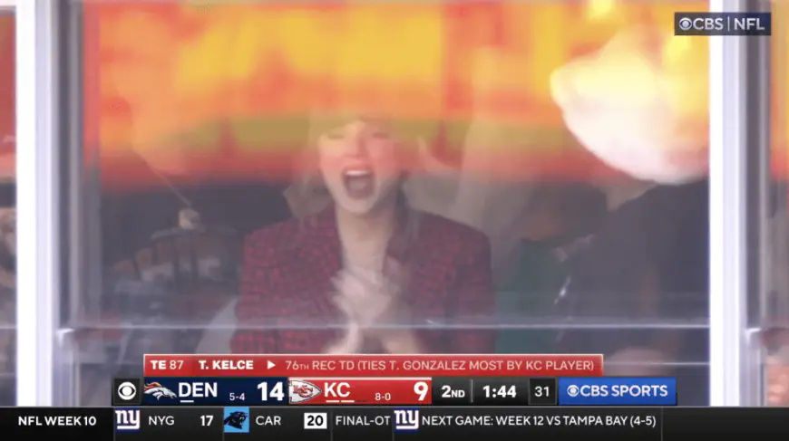 Watch proud Taylor Swift react to Travis Kelce’s record-making Chiefs touchdown