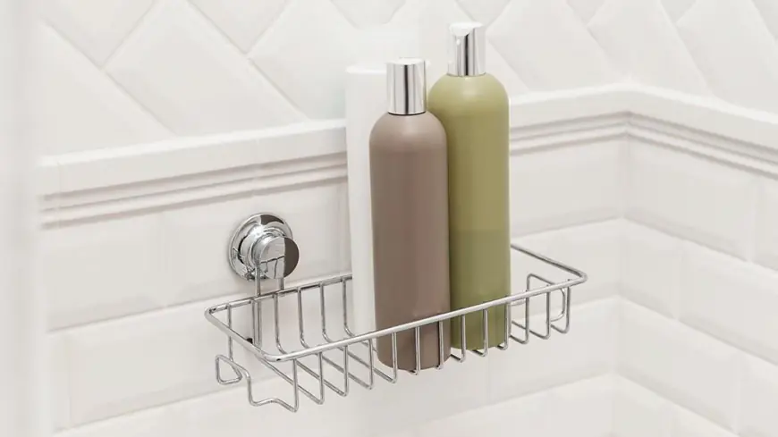 Keep your bath essentials organized with these corner shower caddies