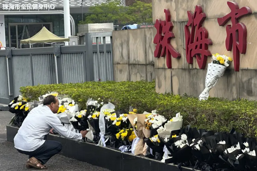 Residents in a southern Chinese city mourn 35 people killed in a car-ramming attack