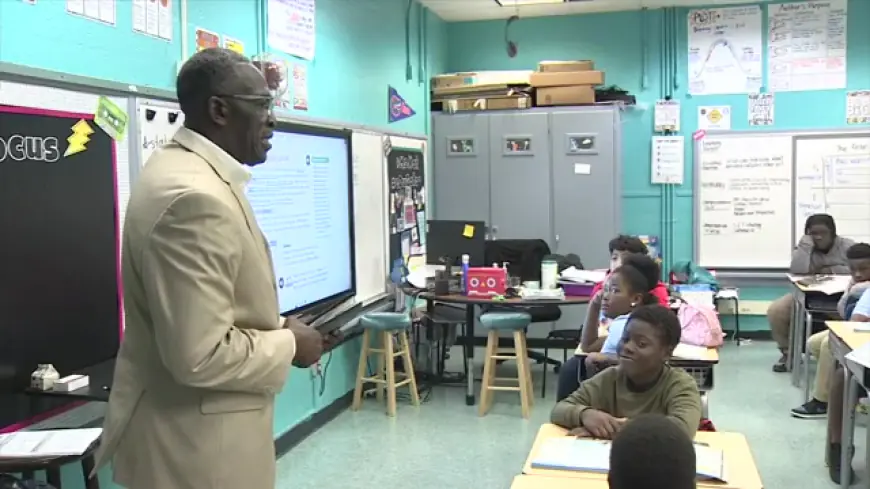 Dr. Lorenzo Johnson, 1 of first Black students to attend Earlington Heights Elementary, serves as principal for the day