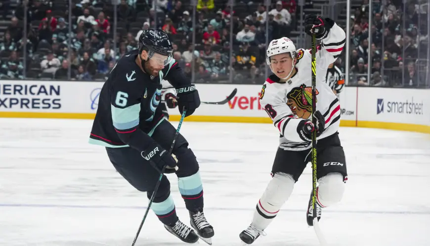 Blackhawks' scoring drought worsens in loss to Kraken