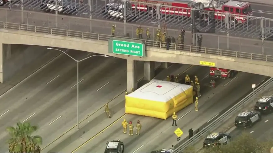 'Behavioral emergency' closes 101 Freeway through downtown Los Angeles