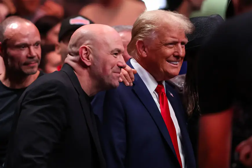 Donald Trump walks into MSG with Dana White for UFC event