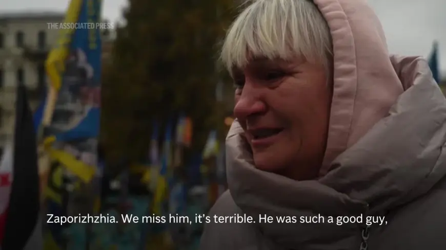 Makeshift memorial grows in Ukraine’s capital after 1,000 days of war