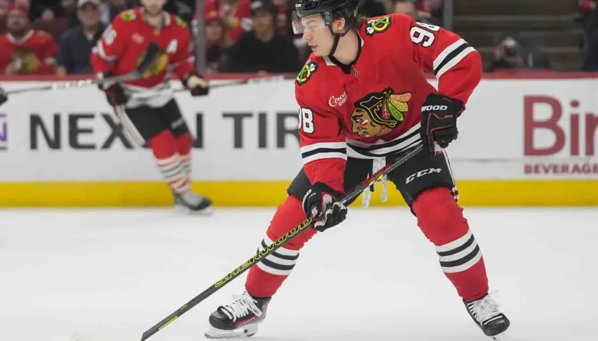 Connor Bedard breaks out of pointless streak in Blackhawks' loss to Ducks