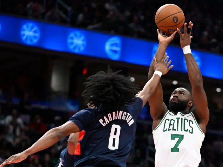 Jaylen Brown scores 31 points to help Celtics outlast Wizards 108-96 for key NBA Cup victory