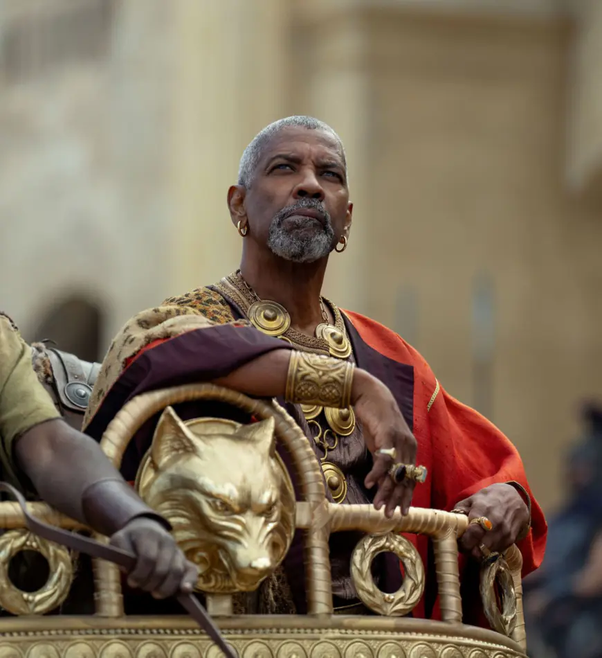 Full speed ahead for Denzel Washington as “Gladiator II’ hits screens