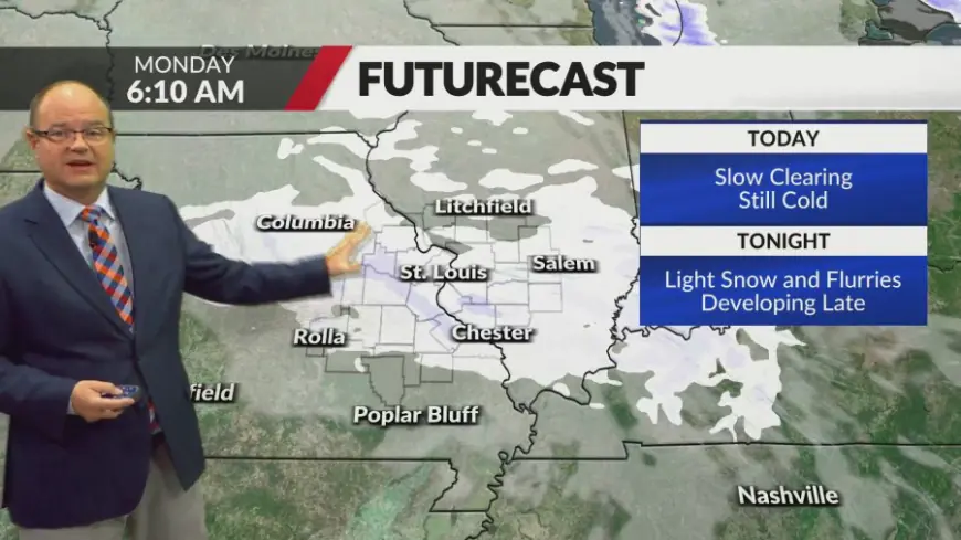 Snow and cold temps may impact Monday's commute