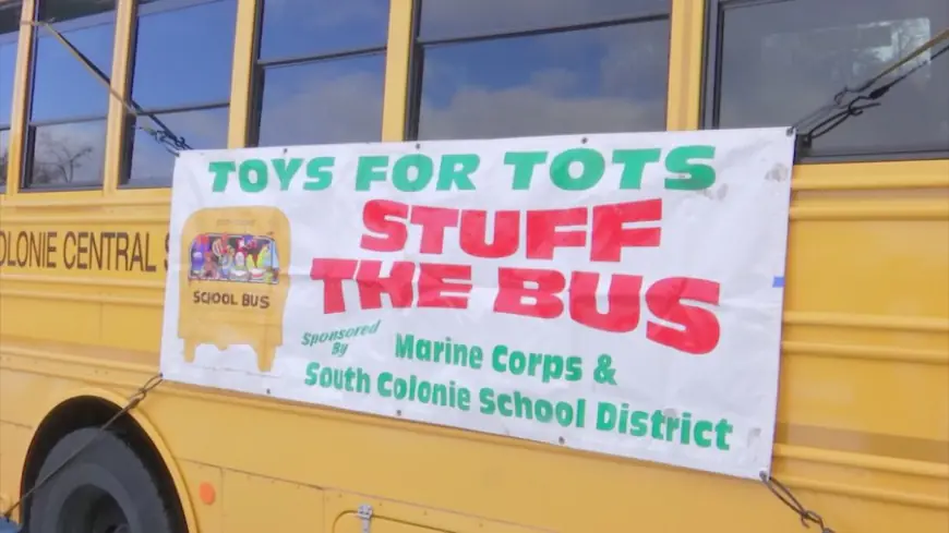 South Colonie students Stuff the Bus for Toys for Tots
