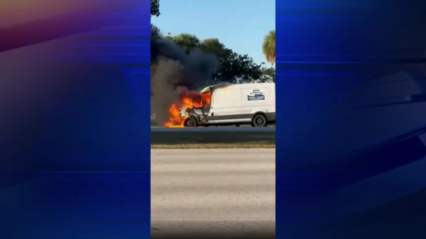 Roadways reopen on Rickenbacker Causeway after van goes up in flames in Key Biscayne