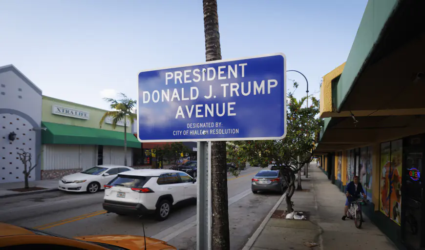 Miami-Dade County unveils Donald J. Trump Avenue after prez won Dem stronghold in 2024