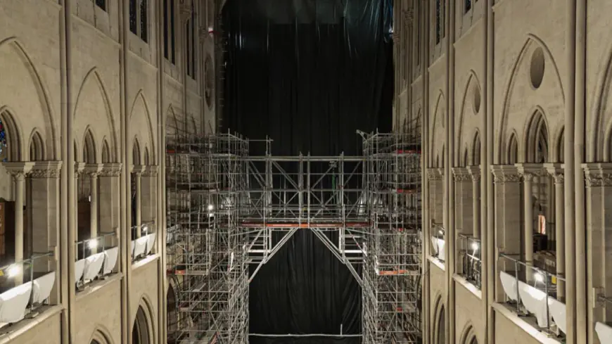 A peek inside the restoration of the iconic Notre Dame cathedral