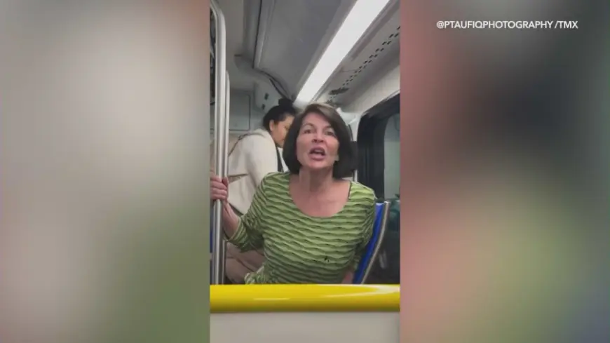 Woman caught in racist rant on LAX bus says 'brain injury' partly to blame