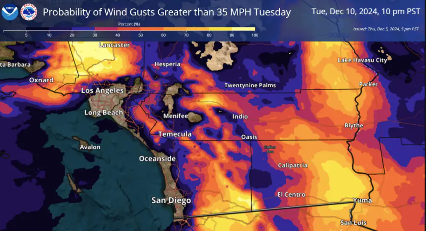 Fire Weather in Forecast for Remote Parts of County, with Santa Ana Winds Likely