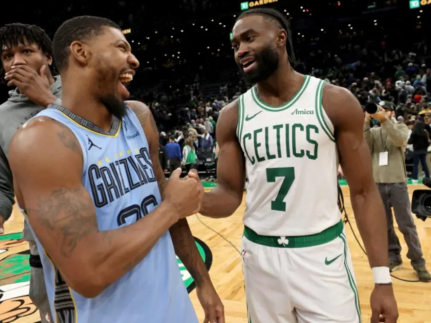 Jaylen Brown said seeing Marcus Smart in another jersey was ‘weird’ but great