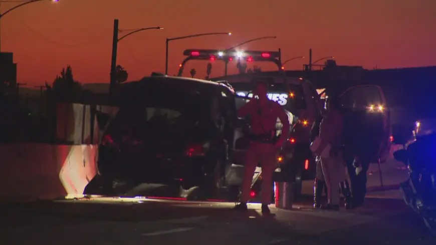 Officers injured in crash while responding to separate collision in Pomona 