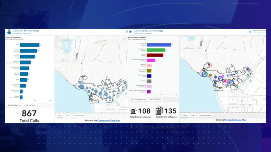 Ventura Police Department introduces new maps to track crimes, calls for service 