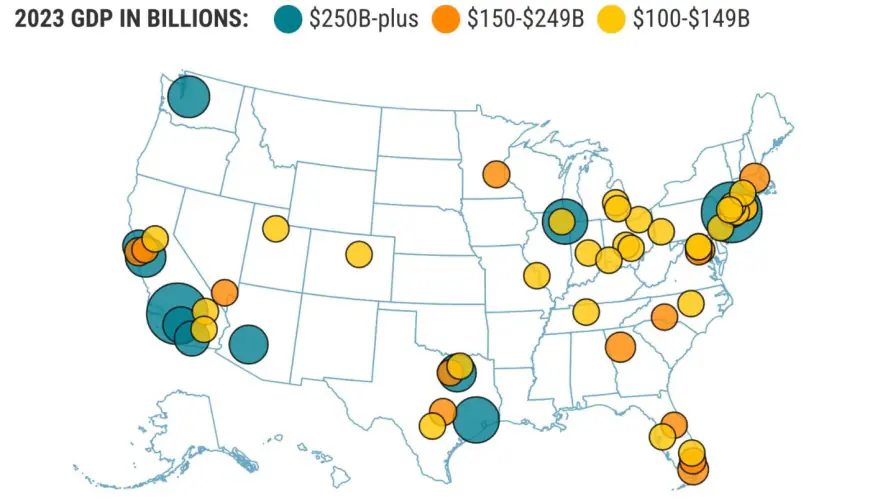 California has 10 of nation’s largest economies by county