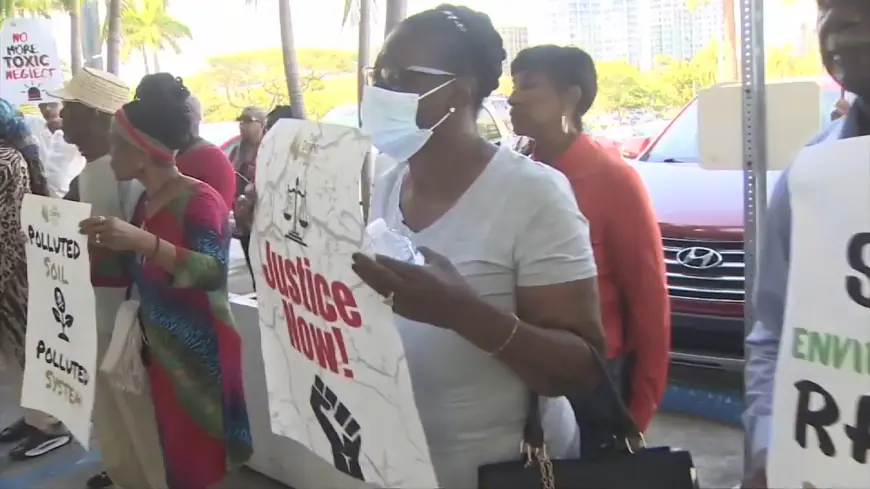 West Grove residents protest outside Miami City Hall, accuse city of environmental racism amid class action lawsuit