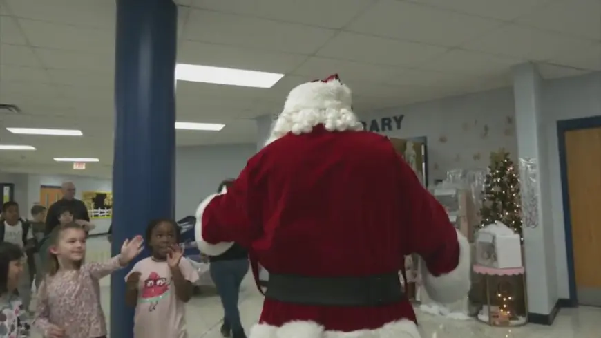 Santa's Magical Express visits Van Rensselaer Elementary School